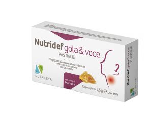 Nutridef gola & voce miele e limone 20 pastiglie