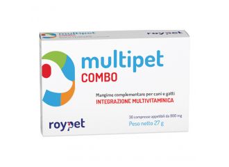 Multipet combo integratore vitaminico per cani e gatti 30 compresse