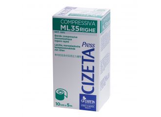 Cizeta press compressiva ml35 righe benda monoelastica con righe est 35 5m x 10cm