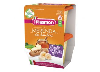 Plasmon la merenda dei bambini merende banana mela biscotto miele asettico 2 x 120 g