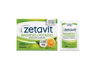 Zetavit magnesio potassio senza zucchero 24 bustine da 6 g