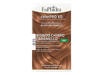 Euphidra colorpro gel colorante capelli xd 835 caramello 50 ml + attivante + balsamo + guanti