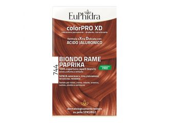 Euphidra colorpro gel colorante capelli xd 744 paprika 50 ml in flacone + attivante + balsamo + guanti