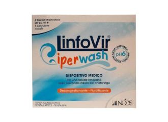 Linfovir iperwash soluzione salina ipertonica tamponata 8 flaconi da 60 ml + 1 erogatore nasale