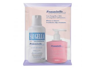Saugella femminile singolare promo 1 saugella dermoliquido 500 ml + 1 saugella dermoliquido 150 ml