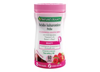 Nature's bounty acido ialuronico pelle 60 gommose masticabili