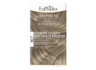Euphidra colorpro xd 807 biondo chiaro naturale f colore + attivante + balsamo + cuffia + guanti