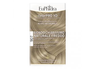 Euphidra colorpro xd 907 biondo chiaro mogano naturale f colore + attivante + balsamo + cuffia + guanti