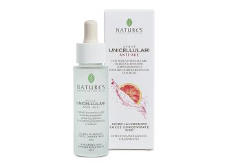Acque unicellulari acido jaluronico gocce viso anti age arancia rossa 30 ml
