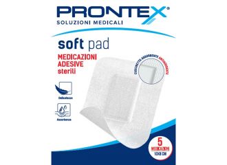 Medicazione adesiva sterile prontex soft pad 10x8 cm 5 pezzi