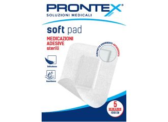 Medicazione adesiva sterile prontex soft pad 10x6 cm 5 pezzi
