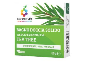 Tea tree bagno doccia solido 80 g colours of life