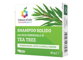 Tea tree shampoo solido 80 g colours of life