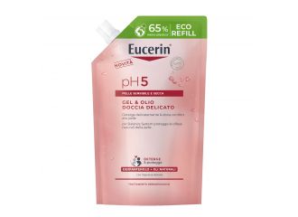 Eucerin gel & olio doccia delicato 400 ml refill