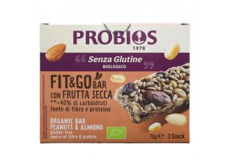 Probios fit&go barretta frutta secca 3 pezzi da 25 g