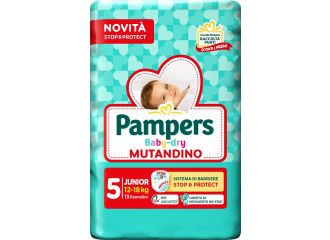 Pampers baby dry pannolino mutandina junior small pack 13 pezzi
