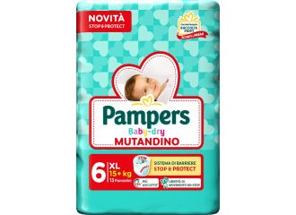 Pampers baby dry pannolino mutandina extra large small pack 13 pezzi