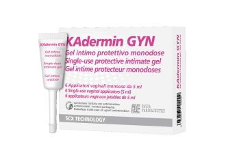 Gel intimo protettivo monodose kadermin gyn 6 applicatori vaginali da 5 ml