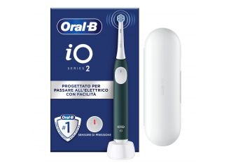Oralb power spazzolino elettrico io2 series forest green + travel case
