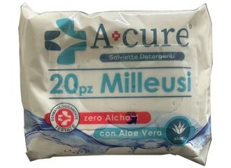 A+cure milleusi salviette detergente aloe 20 pezzi