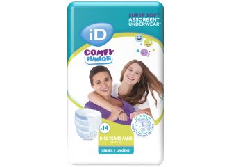 Pannolino mutandina id comfy pants night 24-47 kg 8-15 anni small 14 pezzi