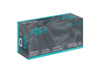 Guanto monouso in nitrile senza polvere ajsia linear blu violaceo medium 100 pezzi