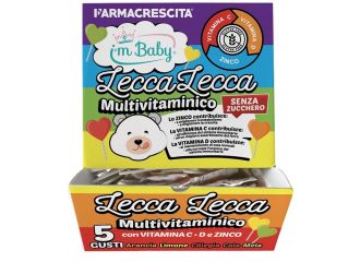 I'm baby lecca lecca multivitaminico senza zucchero dispenser 200 pezzi
