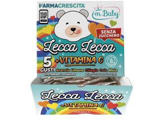 I'm baby lecca lecca vitamina c senza zucchero dispenser 200 pezzi