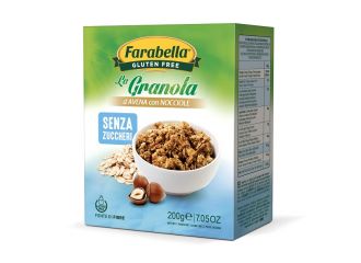 Farabella gluten free la granola d'avena con nocciole senza zuccheri senza lattosio 200 g