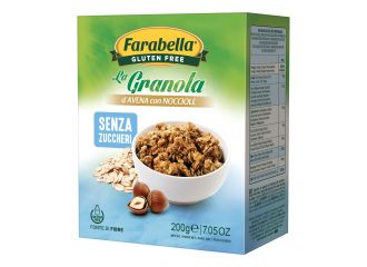 Farabella gluten free la granola d'avena con nocciole senza zuccheri senza lattosio 200 g