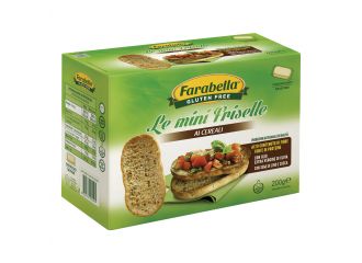 Farabella gluten free le mini friselle ai cereali con olio extra vergine di oliva con semi di lino e zucca senza lattosio 5 confezioni x 40 g