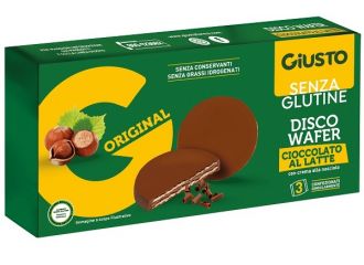 Giusto senza glutine disco wafer cioccolato al latte 3 x 24 g