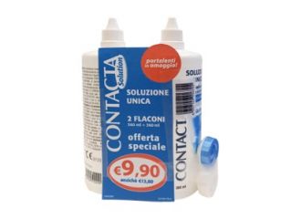 Contacta soluzione 2 flaconi da 360 ml + portalenti in omaggio