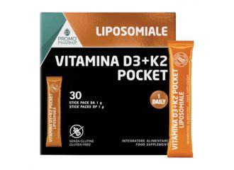 Vitam d3+k2 lipos pocket 30 stick da 1 g