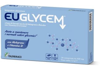 Euglycem 30 compresse da 400 mg senza glutine senza lattosio