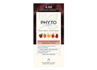 Color kit phytocolor 6,66 castano intenso rosso ciliegia 1 latte rivelatore 50 ml + 1 crema colorante 50 ml + 1 maschera prolunga colore 10 ml + 1 paio di guanti