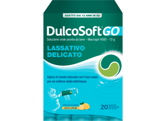 Dulcosoft go senza zucchero senza glutine senza lattosio gusto limone 20 bustine da 20 ml
