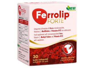 Ferrolip forte 30 bustine orodispersibili gusto limone con edulcoranti new