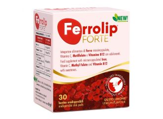 Ferrolip forte 30 bustine orodispersibili gusto limone con edulcoranti new