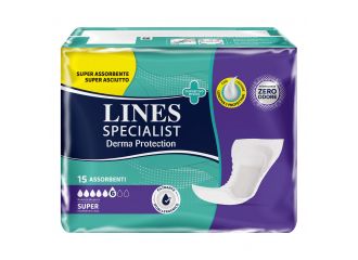 Pannolone per incontinenza lines specialist derma protection sagomato anatomico super 15 pezzi