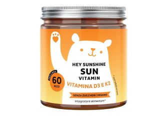 Bears with benefits hey sunshine sun vitamin con d3 60 caramelle gommose con edulcoranti senza zuccheri