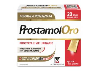 Prostamol oro 20 stick orosolubili da 1,6 g gusto frutti rossi con edulcoranti senza zuccheri senza glutine naturalmente privo di lattosio