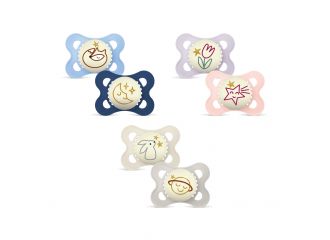 Mam succhietto original night 2-6 mesi silicone 2 pezzi