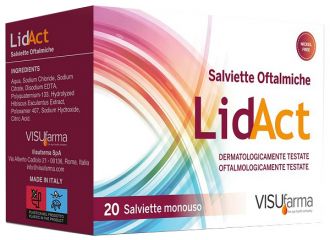 Lidact salviette oftalmiche perioculari monouso 20 pezzi