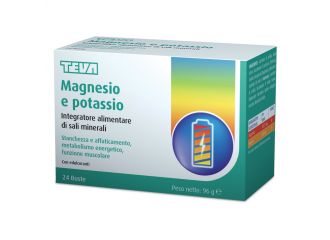 Magnesio potassio plus teva 24 bustine senza zuccheri aroma agrumi