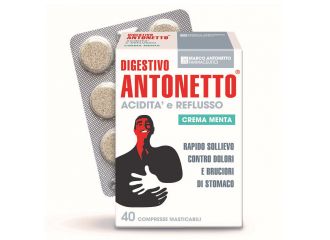 Digestivo antonetto acidita' e reflusso crema alla menta 40 compresse masticabili