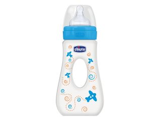 Chicco biberon well being passeggio in polipropilene boy da 240 ml fast silicone