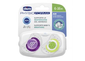 Chicco succhietto air girl in silicone 6-16 mesi 2 pezzi