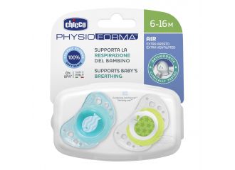Chicco succhietto air boy in silicone 6-16 mesi 2 pezzi