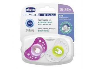 Chicco succhietto air girl in silicone 16-36 mesi 2 pezzi